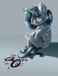 Size: 1215x1600 | Tagged: safe, artist:vincher, dj pon-3, vinyl scratch, pony, unicorn, g4, broken, broken glasses, crying, female, glasses, solo, vinyl's glasses