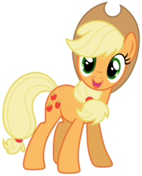 Size: 6592x8161 | Tagged: safe, artist:estories, applejack, earth pony, pony, g4, absurd resolution, cute, female, happy, jackabetes, looking at you, simple background, smiling, solo, transparent background, vector