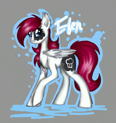 Size: 1000x1059 | Tagged: safe, artist:deltalix, oc, oc only, oc:elen, pegasus, pony, female, mare, simple background, solo