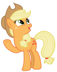 Size: 7000x8847 | Tagged: safe, artist:estories, applejack, earth pony, pony, g4, rainbow falls, absurd resolution, female, looking up, simple background, solo, transparent background, vector