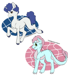 Size: 3146x3465 | Tagged: safe, artist:thebanaynay, oc, oc only, dracony, hybrid, pony, unicorn, high res, magical gay spawn, male, offspring, parent:princess ember, parent:roseluck, parent:shining armor, parent:svengallop, parents:rosember, parents:shiningallop, stallion