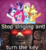 Size: 1920x2080 | Tagged: safe, screencap, applejack, fluttershy, pinkie pie, rainbow dash, rarity, twilight sparkle, alicorn, pony, all bottled up, g4, my little pony: friendship is magic, best friends until the end of time, female, image macro, legends of the hidden temple, male, mane six, meme, olmec, singing, twilight sparkle (alicorn)