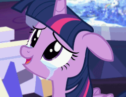 Size: 1199x927 | Tagged: safe, edit, edited screencap, screencap, twilight sparkle, alicorn, pony, celestial advice, g4, animated, crying, eye shimmer, female, floppy ears, gif, looking up, loop, mare, open mouth, smiling, tears of joy, twilight sparkle (alicorn)