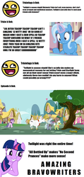 Size: 1238x2598 | Tagged: safe, trixie, twilight sparkle, pony, unicorn, all bottled up, g4, no second prances, bravo, drama, female, mare, op is a duck, op is trying to start shit, pottery, text, wall of text