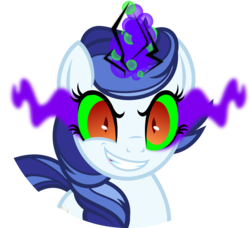 Size: 4000x3653 | Tagged: safe, artist:orin331, king sombra, majesty, pony, unicorn, dancerverse, g1, g4, corrupted, dark magic, evil, female, g1 to g4, generation leap, high res, horn, magic, mare, possessed, simple background, solo, sombra eyes, transparent background, twirled her magic horn, xk-class end-of-the-world scenario