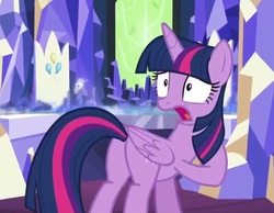 Size: 864x670 | Tagged: safe, screencap, twilight sparkle, alicorn, pony, celestial advice, g4, butt, female, mare, plot, twilight sparkle (alicorn)