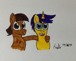Size: 1433x1166 | Tagged: safe, artist:frollo7797, comet tail, oc, g4, traditional art