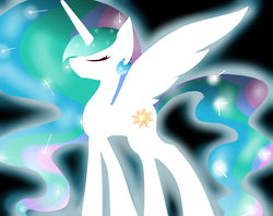 Size: 9000x7120 | Tagged: safe, artist:samantha062104, princess celestia, alicorn, pony, g4, absurd resolution, eyes closed, female, mare, solo, spread wings, wings