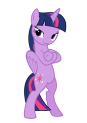 Size: 4297x6077 | Tagged: safe, artist:keronianniroro, twilight sparkle, alicorn, pony, absurd resolution, bedroom eyes, bipedal, cool, crossed arms, crossed hooves, female, fresh princess and friends' poses, fresh princess of friendship, lidded eyes, mare, pose, simple background, smug, solo, the fresh prince of bel-air, transparent background, twilight sparkle (alicorn), underhoof, vector