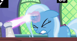Size: 937x504 | Tagged: safe, screencap, trixie, pony, all bottled up, animated, female, gif, loop, magic, salt shaker, solo