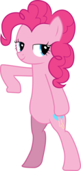 Size: 4701x9999 | Tagged: safe, artist:paganmuffin, pinkie pie, earth pony, pony, g4, absurd resolution, belly, bipedal, female, fresh princess and friends' poses, fresh princess of friendship, lidded eyes, mare, pose, simple background, solo, the fresh prince of bel-air, transparent background, vector