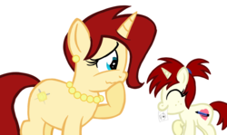 Size: 1600x955 | Tagged: safe, artist:toyminator900, oc, oc only, oc:golden brooch, oc:silver draw, pony, unicorn, duo, female, filly, paper, simple background, transparent background