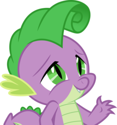 Size: 4701x5000 | Tagged: safe, artist:dashiesparkle, spike, dragon, celestial advice, g4, .svg available, absurd resolution, alternate hairstyle, behaving like rarity, male, simple background, solo, transparent background, vector, voice actor joke