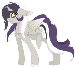 Size: 955x852 | Tagged: safe, artist:ipandacakes, oc, oc only, oc:topsy turvy, hybrid, pony, female, floppy ears, interspecies offspring, mare, offspring, parent:discord, parent:princess celestia, parents:dislestia, raised leg, simple background, solo, transparent background