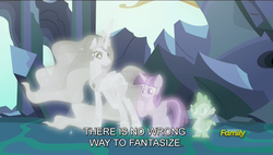 Size: 1920x1090 | Tagged: safe, edit, edited screencap, screencap, princess celestia, spike, twilight sparkle, alicorn, dragon, pony, celestial advice, g4, out of context, there is no wrong way to fantasize, twilight sparkle (alicorn)