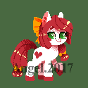 Size: 125x125 | Tagged: safe, artist:snow angel, oc, oc only, oc:heart, earth pony, pony, animated, female, gif, heart eyes, mare, pixel art, smiling, solo, wingding eyes