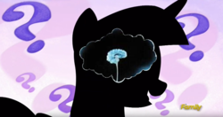 Size: 1272x671 | Tagged: safe, edit, edited screencap, screencap, twilight sparkle, alicorn, pony, all bottled up, g4, brain, happy, male, silhouette, the simpsons, twilight sparkle (alicorn), twilight's bottled thoughts, x-ray