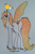 Size: 1440x2165 | Tagged: safe, artist:anxiouslilnerd, oc, oc only, oc:orange fizzle, closed species, cloven hooves, floating wings, soda, sweetwater