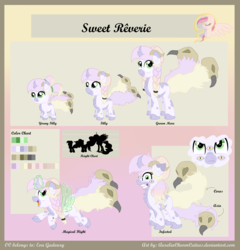 Size: 4485x4677 | Tagged: safe, artist:raspberrystudios, oc, oc only, oc:sweet reverie, eagle, pony, absurd resolution, adorable face, crazy face, cute, faic, female, filly, growth, height, magic, magic aura, magical flight, mare, reference sheet, tailmouth