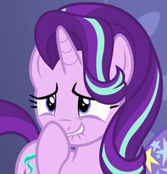 Size: 734x765 | Tagged: safe, screencap, starlight glimmer, pony, celestial advice, g4, female, laughing, mare, solo