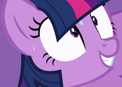 Size: 1058x763 | Tagged: safe, screencap, twilight sparkle, alicorn, pony, celestial advice, g4, female, mare, nervous, solo, sweat, twilight sparkle (alicorn)