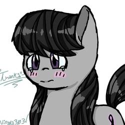 Size: 768x768 | Tagged: safe, artist:vinyls303, octavia melody, earth pony, pony, g4, blushing, crying, female, mare, simple background, solo, white background