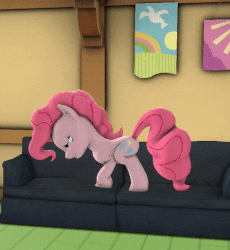 Size: 539x587 | Tagged: safe, artist:red4567, edit, pinkie pie, g4, 3d, animated, female, gif