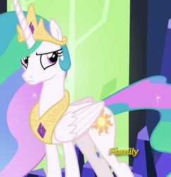 Size: 735x759 | Tagged: safe, screencap, princess celestia, alicorn, pony, celestial advice, g4, discovery family logo, female, mare, solo