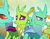 Size: 989x763 | Tagged: safe, screencap, arista, clypeus, cornicle, frenulum (g4), lokiax, soupling, changedling, changeling, celestial advice, g4, my little pony: friendship is magic, >:), background changeling