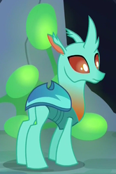 Size: 364x548 | Tagged: safe, screencap, cornicle, changedling, changeling, celestial advice, g4, my little pony: friendship is magic, background changeling, cropped, solo