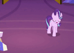 Size: 452x321 | Tagged: safe, screencap, starlight glimmer, pony, all bottled up, g4, animated, female, gif, loop, pacing, trotting, twilight's castle