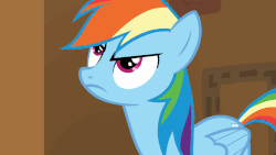 Size: 902x508 | Tagged: safe, screencap, rainbow dash, pony, all bottled up, g4, animated, disappointed, female, gif