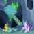 Size: 553x553 | Tagged: safe, screencap, clypeus, soupling, starlight glimmer, changedling, changeling, pony, unicorn, celestial advice, g4, >:d, abuse, animated, bug horse, changeabuse, disguise, disguised changeling, evil grin, fake starlight glimmer, female, flyswatter, gif, grin, loop, magic, mare, pure unfiltered evil, smiling, swatting