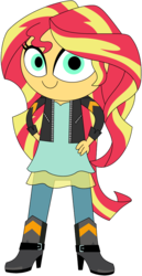 Size: 1024x1977 | Tagged: safe, artist:ra1nb0wk1tty, sunset shimmer, equestria girls, g4, my little pony equestria girls: friendship games, boots, clothes, cute, female, hand on hip, high heel boots, jacket, leather jacket, simple background, smiling, solo, transparent background