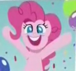 Size: 378x354 | Tagged: safe, screencap, pinkie pie, earth pony, pony, celestial advice, g4, balloon, cropped, female, mare, solo