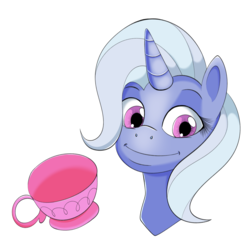 Size: 2000x2000 | Tagged: safe, artist:anonbelle, trixie, pony, unicorn, all bottled up, g4, cup, female, high res, mare, meme, meme template, teacup, that pony sure does love teacups