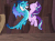 Size: 726x540 | Tagged: safe, screencap, princess ember, starlight glimmer, dragon, pony, celestial advice, g4, animated, chest bump, emberglimmer, female, gif