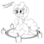 Size: 1280x1285 | Tagged: safe, artist:pabbley, pinkie pie, pony, g4, belly button, bipedal, body horror, candle, cute, dialogue, diapinkes, eldritch abomination, female, floppy ears, happy, magic, magic circle, monochrome, offscreen character, open mouth, ponk, simple background, sitting, smiling, solo, summoning, summoning circle, this will end in death and/or a party, white background, xk-class end-of-the-world scenario