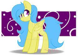 Size: 1024x735 | Tagged: safe, artist:twily-star, oc, oc only, oc:singery anne, pegasus, pony, female, mare, solo, watermark