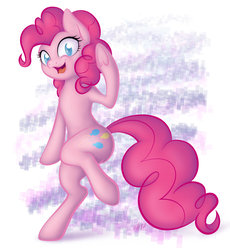 Size: 1280x1393 | Tagged: safe, artist:gracewolf, pinkie pie, pony, g4, colored pupils, female, smiling, solo, underhoof