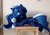 Size: 835x589 | Tagged: safe, artist:burgunzik, princess luna, pony, g4, irl, photo, plushie, prone, solo, table