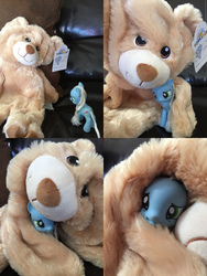Size: 1920x2560 | Tagged: safe, bear, bootleg, concerned, concerned pony, irl, photo, plushie, stuck, toy, why are we still here? just to suffer?