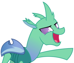 Size: 3484x2984 | Tagged: safe, artist:sketchmcreations, soupling, changedling, changeling, celestial advice, g4, background changeling, high res, open mouth, pointing, raised hoof, simple background, transparent background, vector