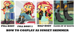 Size: 1710x766 | Tagged: safe, artist:prentis-65, sunset shimmer, equestria girls, friendship games, book, boots, clothes, cymbals, denim, drums, electric guitar, flying v, food, guitar, high heel boots, jacket, jeans, leather jacket, musical instrument, pants, sandwich, shirt