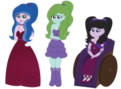 Size: 2074x1537 | Tagged: safe, alternate version, artist:sketchydesign78, oc, oc only, oc:graceful stroke, oc:melody shine, oc:sketchy design, equestria girls, g4, alternate hairstyle, armband, blushing, bracelet, clothes, cute, dress, ear piercing, earring, equestria girls-ified, friendship, jewelry, necklace, pearl necklace, piercing, ponytail, ponytails, prom, shy, simple background, transparent background, vector, wheelchair