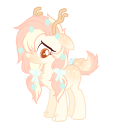 Size: 2061x2182 | Tagged: safe, artist:starshame, oc, oc only, deer, high res, non-pony oc, solo
