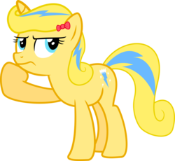 Size: 1024x942 | Tagged: safe, artist:jeremeymcdude, oc, oc only, oc:honey spark, pony, unicorn, g4, bow, contemplating, curly mane, lightning, simple background, transparent background, vector