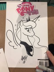 Size: 900x1200 | Tagged: safe, artist:tony fleecs, princess luna, g4, female, solo, traditional art