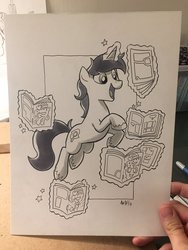 Size: 900x1200 | Tagged: safe, artist:tony fleecs, oc, oc only, pony, unicorn, comic book, traditional art