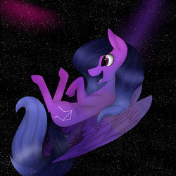 Size: 1024x1024 | Tagged: safe, artist:sunshinefiddle, oc, oc only, pegasus, pony, female, mare, solo, space